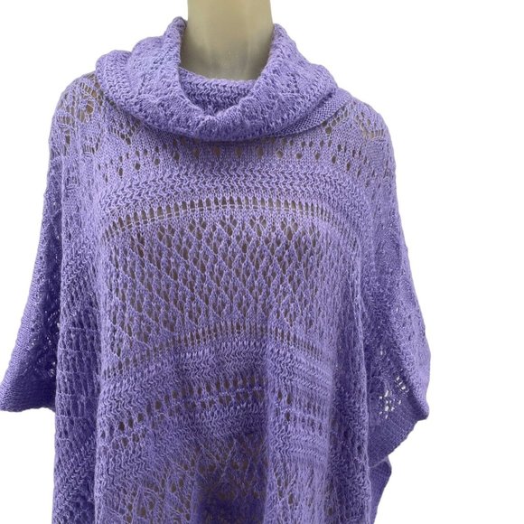 Tyler Boe Womens Sweater Poncho size Small xs Lavender Wool Mohair New $156 - Picture 2 of 7